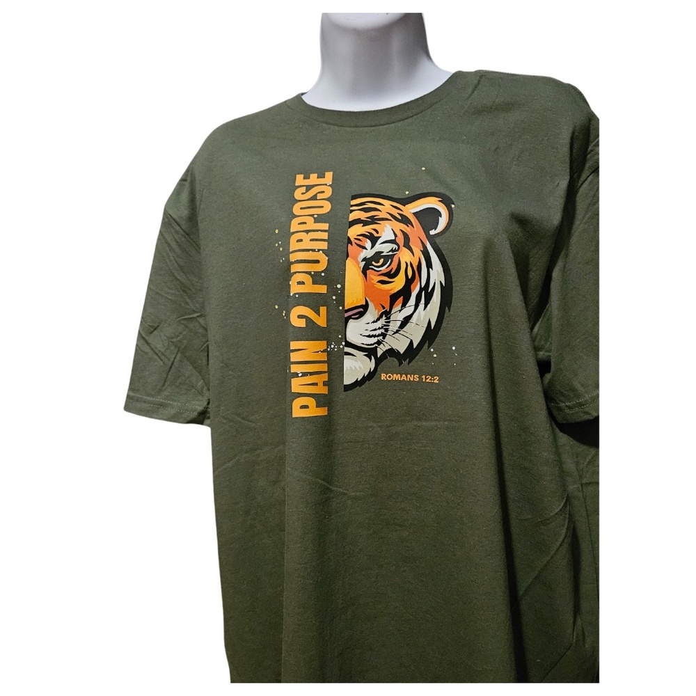 Pain 2 Purpose Army Green T shirt